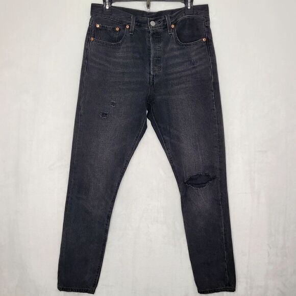 Levi's Premium 501 S Distressed Skinny Jeans Size 32 - Picture 1 of 9